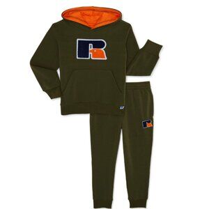Russell Athletic Boys Chenille Fleece Hoodie and Jogger, 2-Piece Set, Size 14